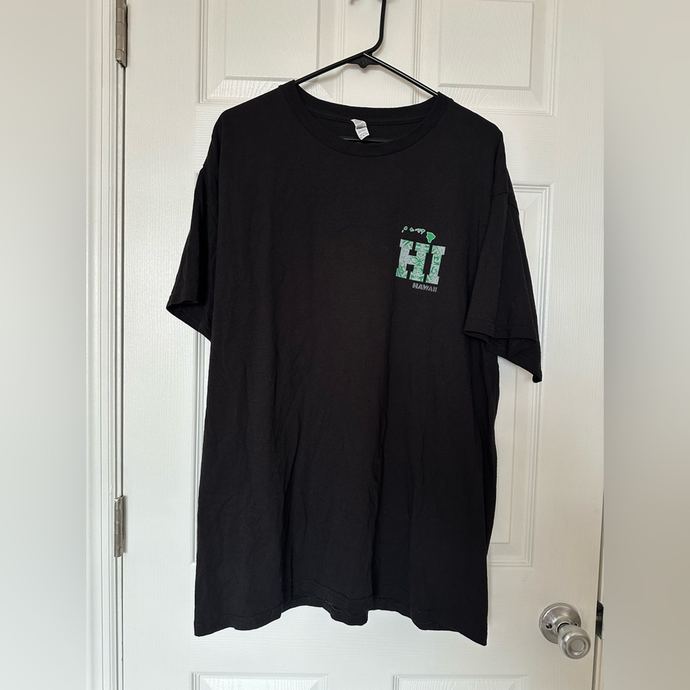 Men’s XL Alstyle Black Hawaii T-Shirt with Green Graphic